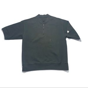 Vintage Adidas short sleeve quarter zip sweater